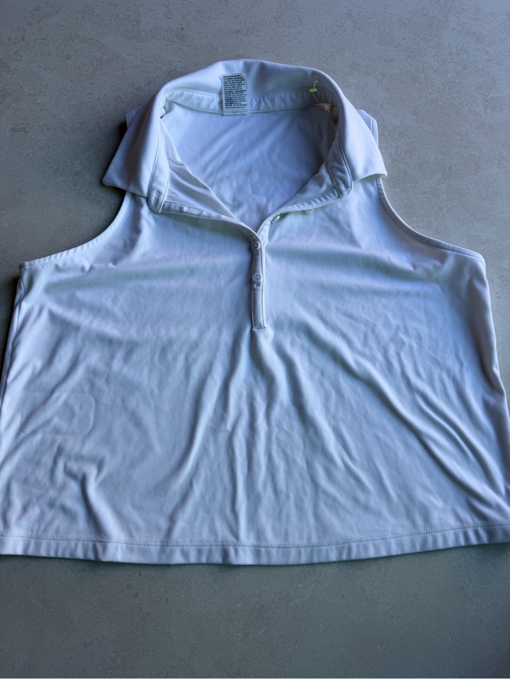 All In Motion White Sleeveless Polo Crop